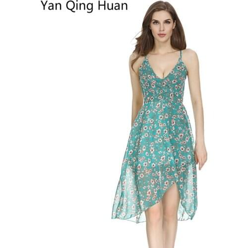YANQINGHUAN Summer Chiffon Dresses