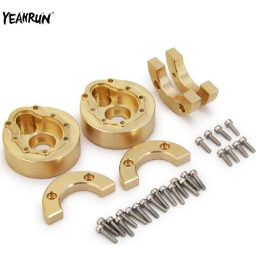 YEAHRUN 1/2 Pair Brass Counterweight Heavy Duty Internal Wheel Rims Hub Weight Set For 1/10 Traxxas TRX-4 TRX4 RC Crawler Car