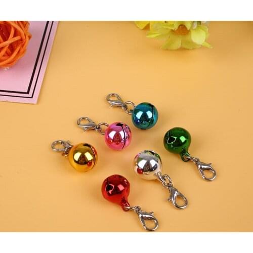 10 Pcs Coloured Pet Punny Dog Bell Cat Clothe Charming Lobster DIY Decoration Pet Products Small Iron Bells For Christmas Party