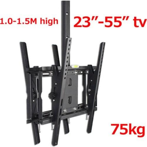 100-150CM) DLC-903SL-D 23"-55"50" VESA 400X400 double TV ceiling walll mount monitor Wall bracket holder height adjustable