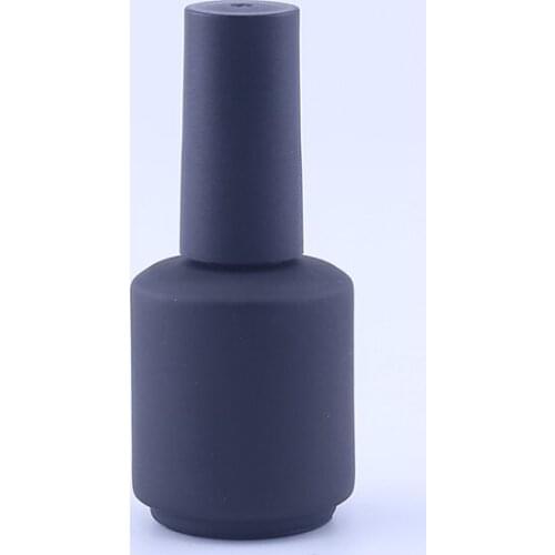 100pcs Black Frosted Glass Nail Polish Bottle Empty Cosmetic Containers Nail Glass Bottles With Brush 8ml/15ml