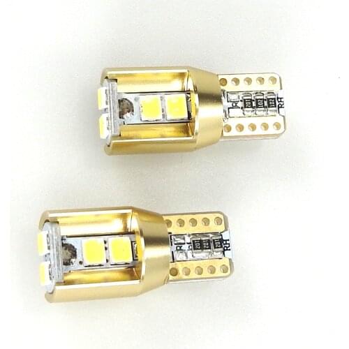 2Pcs Golden W5W T10 LED Car LED Light High Bright Auto Canbus Clearance Lamp Bulb 6Chips SMD LED Dome Light Reading Light 12V