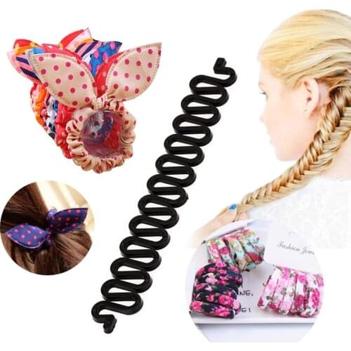 2021 Nylon Rubber Bands Hair Ties Accessories for Women Fashion Girl Ear Flower Headbands Ornament Headwear Ponytail Holder