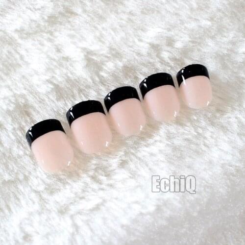 24Pcs Natural Pink French False Nails Acrylic Short Fake Nail Tips DIY Nail Art Tips Manicure Products Z726