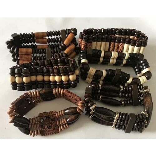 6 pcs cool Mens limitation Yak Bone Art Vintage style rock Bracelets