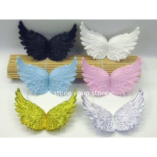 6pcs/lot Gold/White/Pink Angel Wings Craft Christmas Ornament Backpack Diy Cake Decoration Plastic Plated Small Wing 10cm