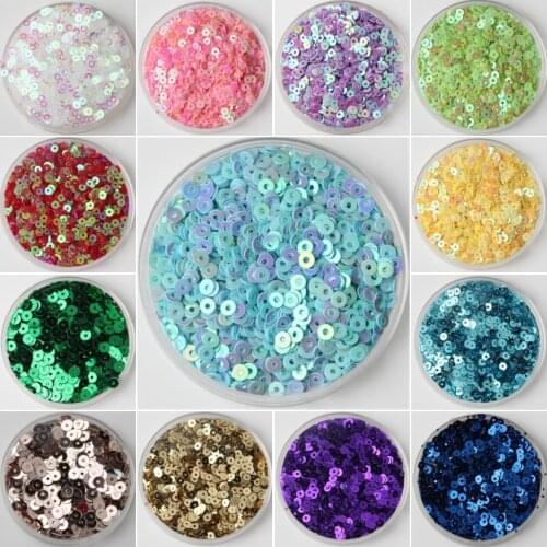 Sequins 3mm Flat Round PVC Loose Sequin Paillettes Sewing Craft Wedding Decoration Garment Dress Shoe Caps DIY Accessory