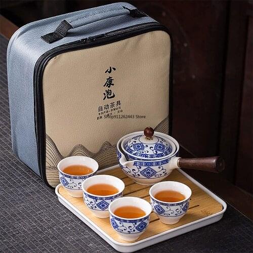 Flowers Exquisite Stone Grinding Shape Tea Set Handmade Tea Pot Cup Set Chinese Tea Ceremony Gift GungFu Tea Cup Teaware Unique