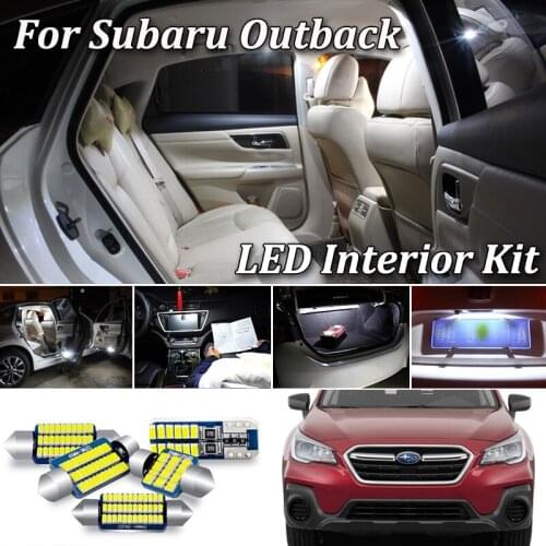 100% Canbus LED Interior Light For Subaru Outback BE BH BL BP BR BS LED Interior Trunk Door License plate Light (1999-2020)