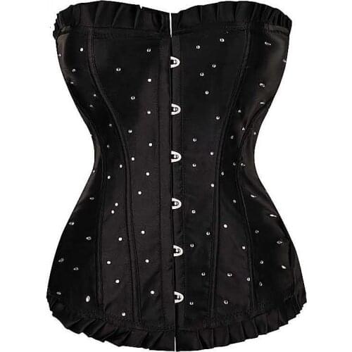 Shapewear Waist Satin Corset Wholesale Bustier Droshipping Overbust Korsett For Women Plus Size Gothic Gorset Lace Up