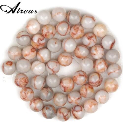 Red Network Stone New Natural Stone Beads Shiny Round Beads For Jewelry Making 4/6/8/10mm Jadeite DIY Bracelets Necklace