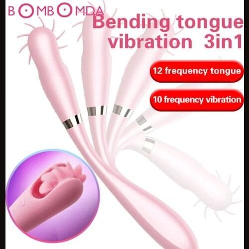 Tongue Licking Clitoris Anal Vagina Massage Adult Sex Toys For Couples Gay Dual Use Vibrator 10 Frequencies Vibrating 12 Speeds