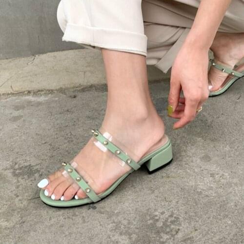 New Sexy Summer Ladies Fashion open toe low heels Sandals Womens Rhinestones Square Toe Women Shoes Female Footwear Ankle Strap