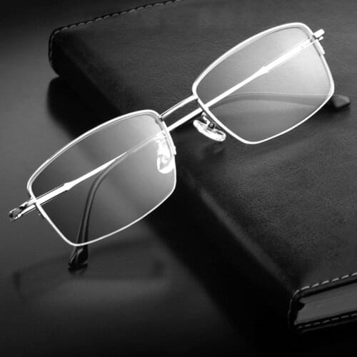 Metal Square Full Frame Reading Glasses Men Women Magnifying High definition Presbyopic Eyewear +1.5 2.5 wholesale