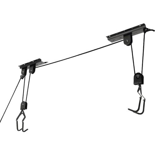 Bike Lift Pulley System Bicycle Hanging Display Parking Rack for Garage Ceiling Storage with Hook Rope Cycling Tool