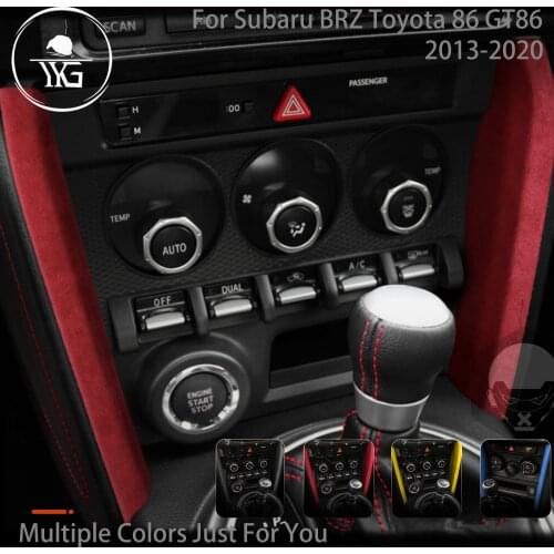 Turn Fur Suede Wrap Cover For Subaru BRZ Toyota 86 GT86 2013-2020 Side Central Control Strip Molding Trim ABS Car Accessories