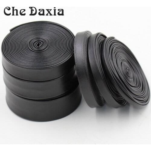 3 Meters/Pieces) 5/8/10/15/20/25MM Width Black color soft PU Leather Cord For DIY Handmade Jewelry Accessories Clothing belt