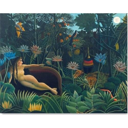 Modern Abstract Retro Poster French Impressionist Painter Canvas Painting Henri Rousseaus Dream Art Picture Decoration Gallery