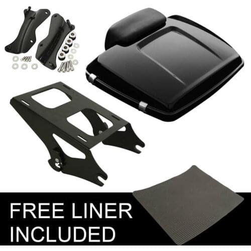 Motorcycle 5.5" Razor Trunk Pad Mount Rack Docking For Harley Touring Tour Pack Electra Glide Road King Road Glide 2014-2021