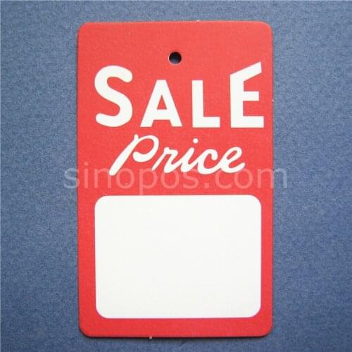 Unstrung Sale Price Tag 45x73mm, paper merchandise sale price tags, garment clothes label ticket gift hangtag sale price printed