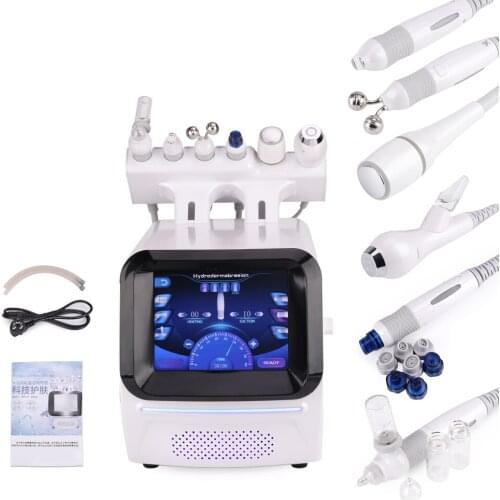 Water jet hydrogen oxygen treatment spa aqua diamond peel spray cleaning 6 in1 skin whitening facial lifting beauty machine