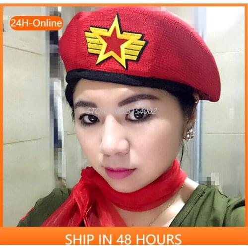 High Quality Acrylic Knitted Berets for Men Women Children Star Emblem Sailor Dance Performance Hat Adults Child Trilby VL Cap