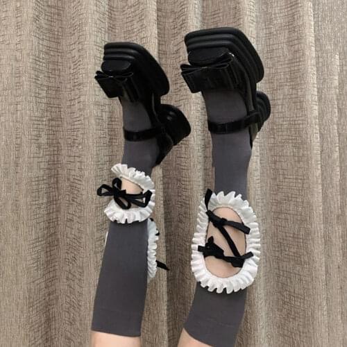 Women 2021 Spring Autumn Models Mary Jane Shoes Small Leather Shoes Womens Japanese Retro Square Head Platform Shoes