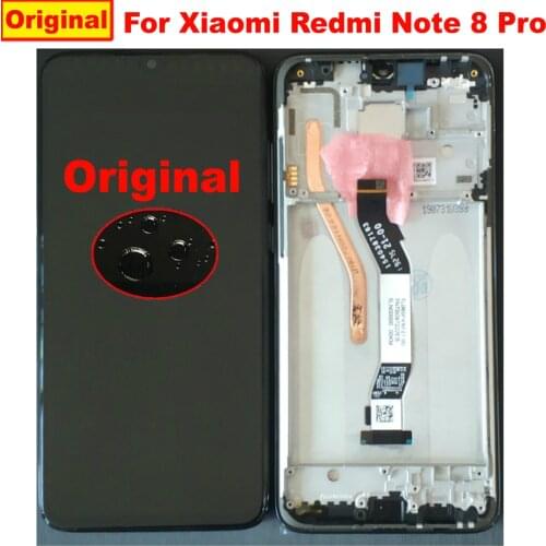 Original Best Xiaomi Redmi note 8 Pro Full Lcd Display Touch Panel Screen Digitizer Assembly Sensor Replacement + Frame note8