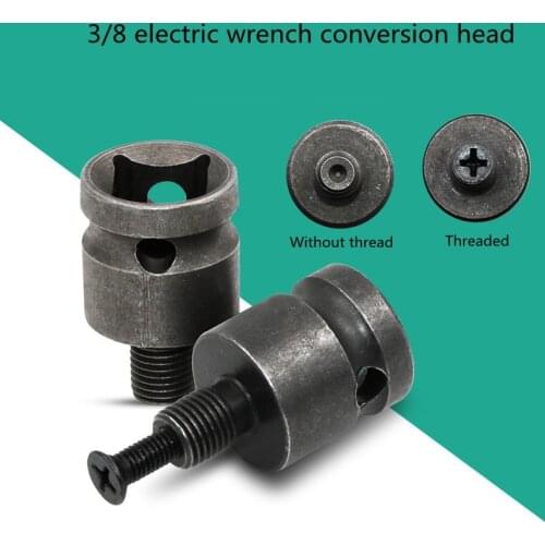 1 Pcs 3/8 Jackhammer Adapter Rod Electric Wrench Adapter Drill Chuck Square Wood 13MM Drill Bit To Percussion Drill Accessories