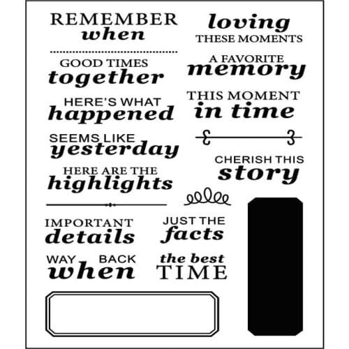 11x16 English New Transparent Clear Rubber Stamp Sheet Cling Scrapbooking Photo Album PaperCard DIY Craft