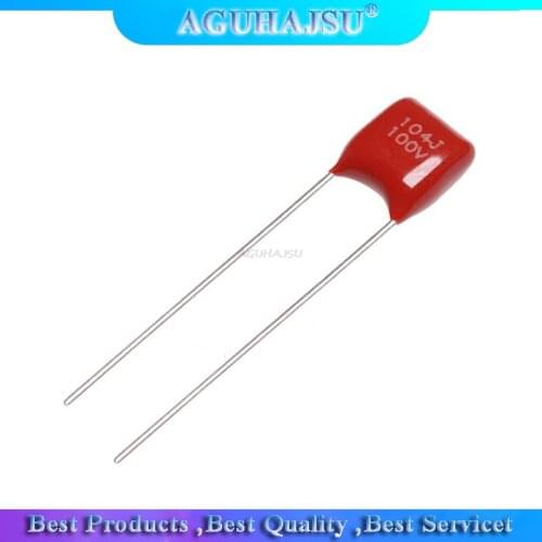 20PCS 100V104J Pitch 5mm 100NF 0.1UF 100V 104 CBB Polypropylene film capacitor new