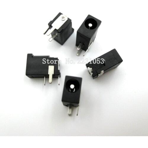 20PCS DC-002 1A 30V Black DC Power Jack Socket Connector DC002 3.5*1.3mm 1.3 for Mini DC Socket