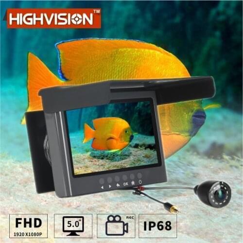 30M 2 Megapixel Fish Finder Underwater Fishing Camera 5.0 Inch Monitor LED Night Vision 180 Degrees Camera Live Broadcast