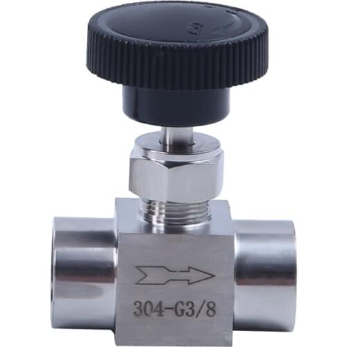 Free Shipping 1/8" 1/4" 3/8" 1/2" BSP Equal Female Thread SS 304 Stainless Steel Flow Control Shut Off Needle Valve