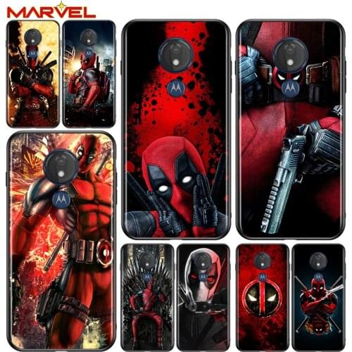 Deadpool Hero Marvel for Motorola G9 G8 G E7 E6 One Play Marco Hyper Fusion Stylus Power Edge Plus Soft Black Phone Case