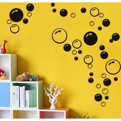 Removable Bubbles Wall Stickers For Bathroom Waterproof Glass Stickers Window Stickers For Kids Room Kitchen DIY Decal Sticker