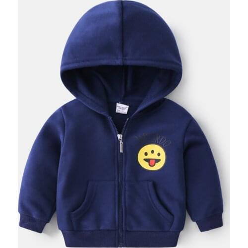 Spring Fall Boys Sweatshirts Cotton Hoodies Cute Pattern Kids Jacket Coat Childrens Clothes