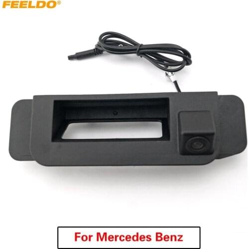 FEELDO 1PC Car Trunk Handle Backup Rearview Camera for Mercedes Benz W205 C-class 2015 2016 Reverse Camera #FD-2092