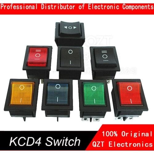 KCD4 Rocker Switch ON-OFF 2 Position 4 Pins /6 Pins Electrical equipment With Light Power Switch Switch cap 16A 250VAC/ 20A 125V