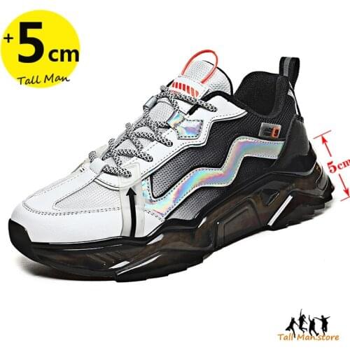 Men Sneakers Height Increase Shoes Man Leisure Fashion Mesh Outdoor Shoes Summer Sports