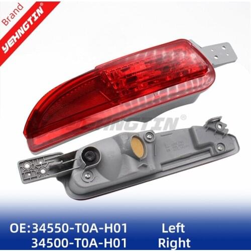 Left & Right 34550-T0A-H01 34500-T0A-H01 Rear Garnish Reflector Fog Lamp decorativ Light Bumper Foglight For Honda CRV 2012-2014