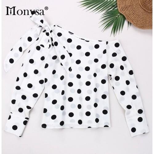 Блузки в горошек Monysa China At AliExpress