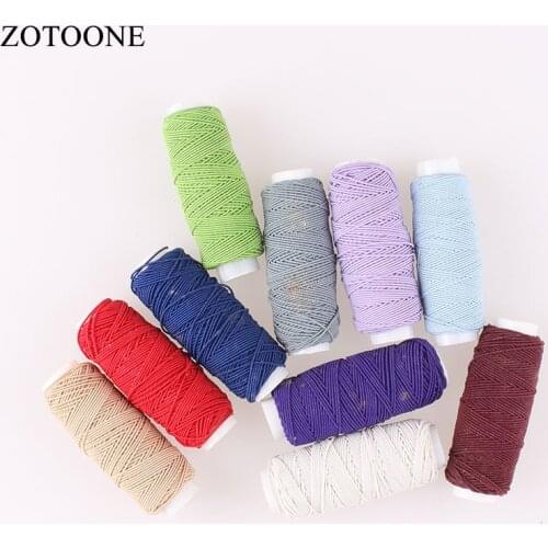 ZOTOONE 10Roll/Set Elastic Thread Set Sewing Machine Yarn Thread Mixed Color Embroidery Threads for Jeans DIY Sewing Accessory D