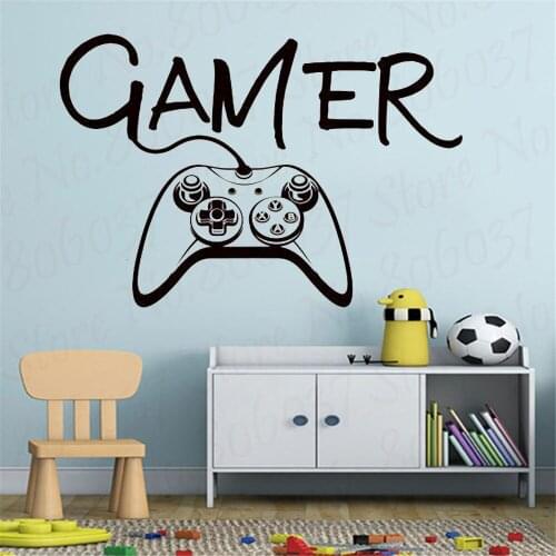 Video Game Wall Decals Video Game Controller Wall Mural Boys Room Kids Playstation Decor Gamer Vinyl Wall Art Sticker WL871