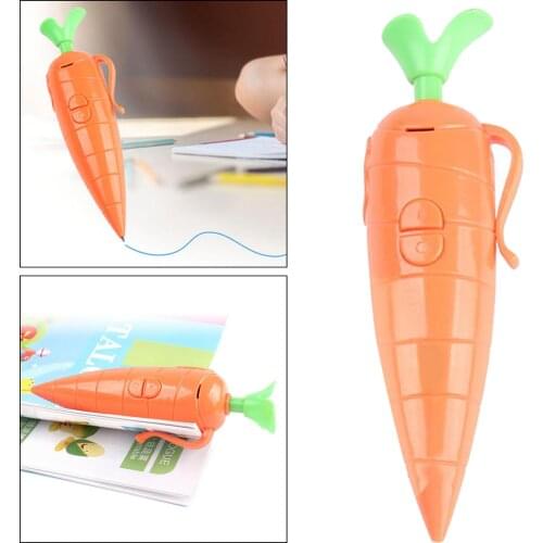 Novelty Carrot Design Ballpoint Pen Mini Portable Voice Recording Cute Creative Stationery and Office Supplies for Students Kids