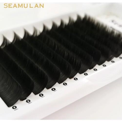 New Matte Flat Eyelash Extensions Individual Mink eyelashes Soft natural Ellipse Flat Lash Split Tips Ligher Volume Looking