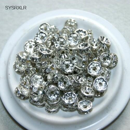 Wholesale 100 Pz Spacers Of Washers Beads Silver Plated Branelli A Jewelry Making Accessories For The Do It Yourself Material