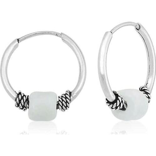 Original 925 Sterling Silver White Rocky Ring Earring , Quality products , Flashy Designs , Hundreds of kinds of earrings