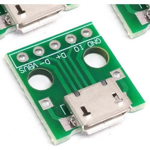 Micro Usb To Dip Adapter 5Pin Female Connector B Type Switch Board Usb-01 Smt Breadboard Converter Seat Pcb Mother Z3A9