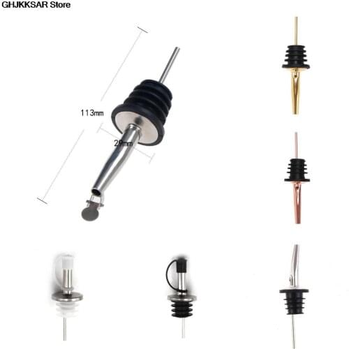 Stainless Steel Whisky Liquor Oil Wine Bottle Pourer Cap Spout Stopper Mouth Dispenser Bartender Kitchen Tools Bar Accessories